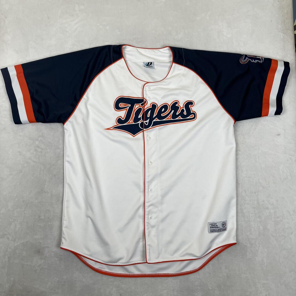 Vintage Detroit Tigers Jersey Mens 2XL White MLB Baseball Dynasty Script